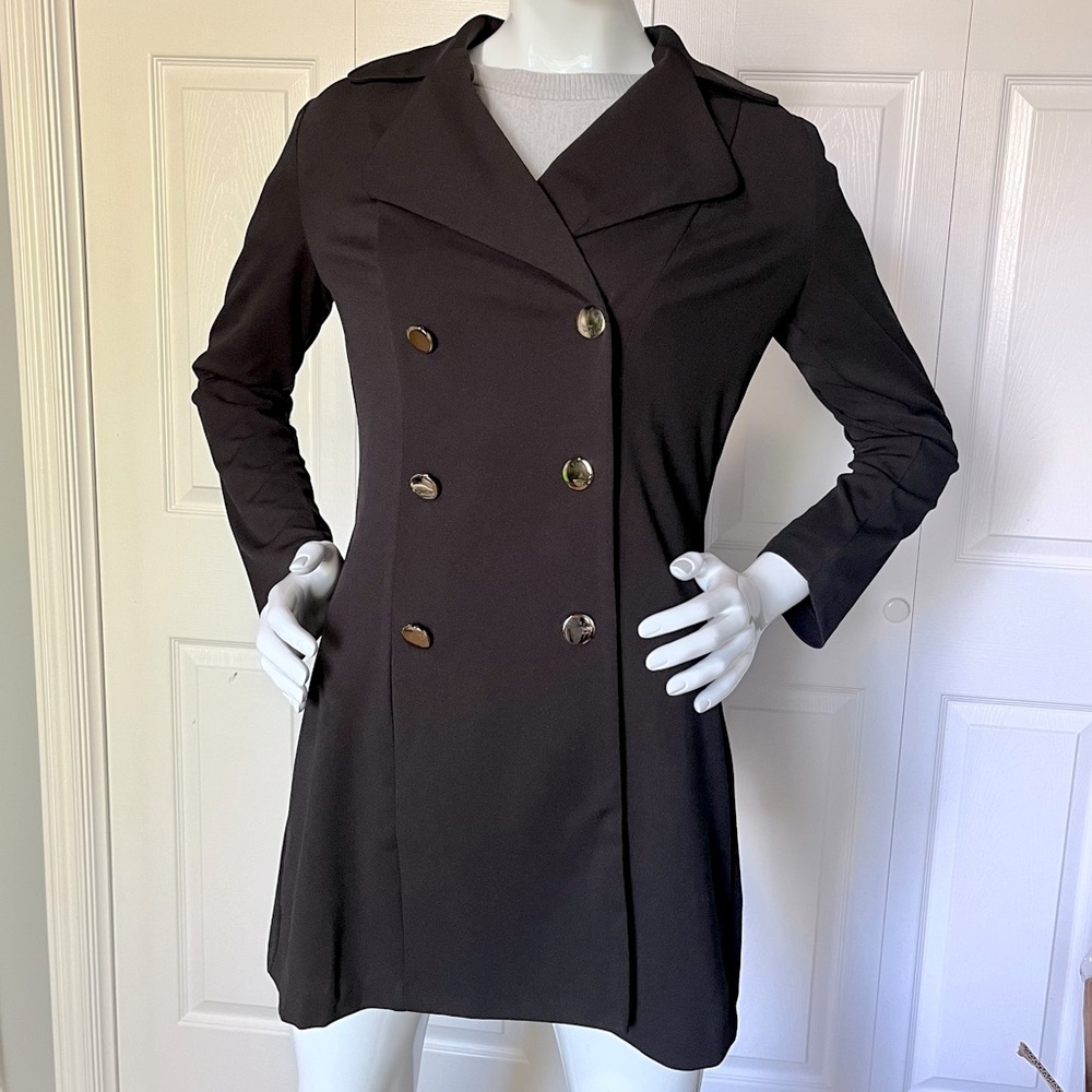 Double breasted long blazer